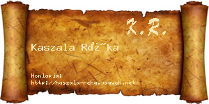 Kaszala Réka névjegykártya